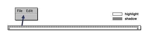 [A screen shot of a JMenuBar with this border]