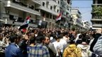 Amateur video appearing to show protesters in Banias