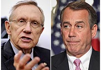 Image: (From left) Senate Majority Leader Harry Reid & House Speaker John Boehner (Photos © J. Scott Applewhite/AP)